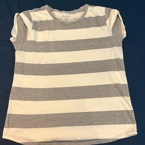 Kids Grey and White Striped Tee